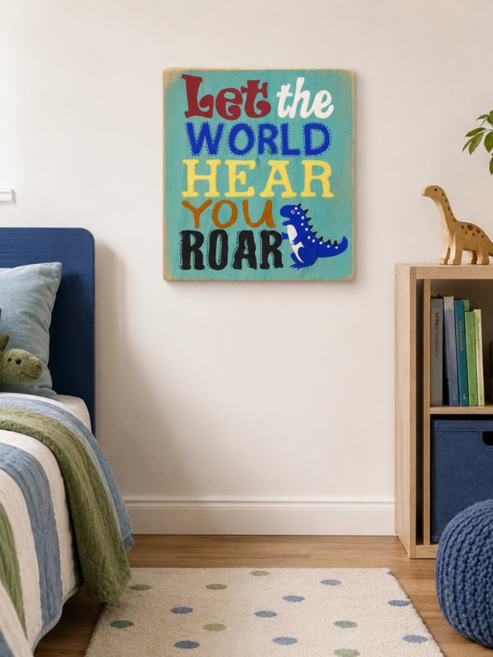 Handmade Wooden Kids Wall Sign – 12" x 10"